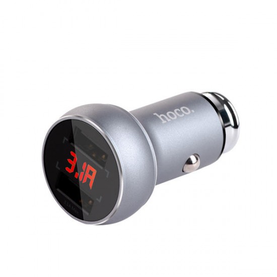 HOCO 3.1A Dual USB Ports Digital Display Fast Car Charger For Mobile Phone Camera Tablet Laptop HOCO 3.1A Dual USB Ports Digital Display Fast Car Charger For Mobile Phone Camera Tablet Laptop