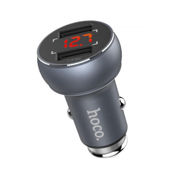 HOCO 3.1A Dual USB Ports Digital Display Fast Car Charger For Mobile Phone Camera Tablet Laptop HOCO 3.1A Dual USB Ports Digital Display Fast Car Charger For Mobile Phone Camera Tablet Laptop