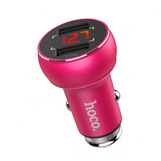 HOCO 3.1A Dual USB Ports Digital Display Fast Car Charger For Mobile Phone Camera Tablet Laptop HOCO 3.1A Dual USB Ports Digital Display Fast Car Charger For Mobile Phone Camera Tablet Laptop