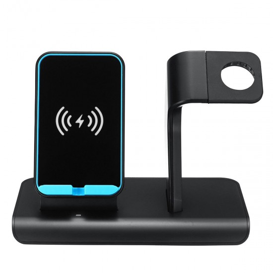 10W 2 In 1 Qi Wireless Charger Fast Charging Phone Watch Holder For iPhone Samsung Huawei Apple Watch Series