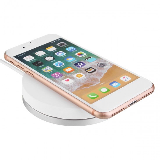 10W Fast Qi Wireless Charging Dock Charger Pad Mat Aluminum With LED Light For iphone X 8/8Plus Sams