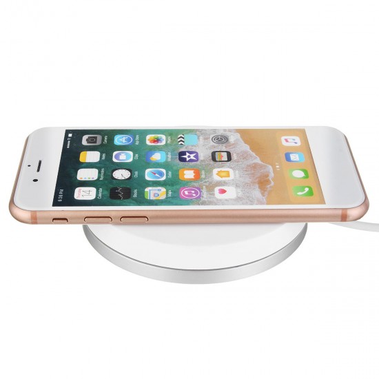 10W Fast Qi Wireless Charging Dock Charger Pad Mat Aluminum With LED Light For iphone X 8/8Plus Sams