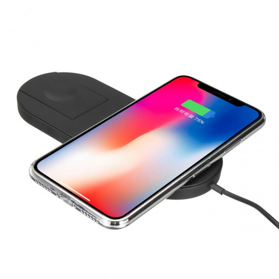 10W/9V 2 In 1 Qi Wireless Charger Fast Charging Watch Charger For iPhone/Samsung/Huawei/Apple Watch Series 2/Series 3
