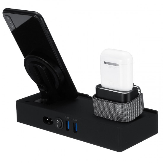 8 In 1 Qi Wireless Charger Fast Charging Phone Holder For iPhone/Samsung/Huawei/iPad/Apple Pencil/Apple Watch Series/Apple AirPods