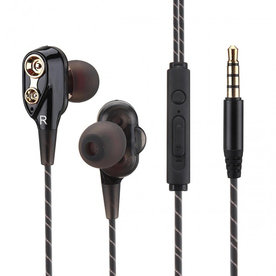 Enhanced Bass Earbuds High-Performance Dual Dynamic Driver System Earphone 360-degree Stereo Sound Enhanced Bass Earbuds High-Performance Dual Dynamic Driver System Earphone 360-degree Stereo Sound