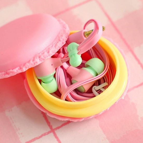 Portable Macaron Case Storage Box 3.5mm In-ear Earphone Headphone for iPhone X Samsung S7 S8 Xiaomi Portable Macaron Case Storage Box 3.5mm In-ear Earphone Headphone for iPhone X Samsung S7 S8 Xiaomi