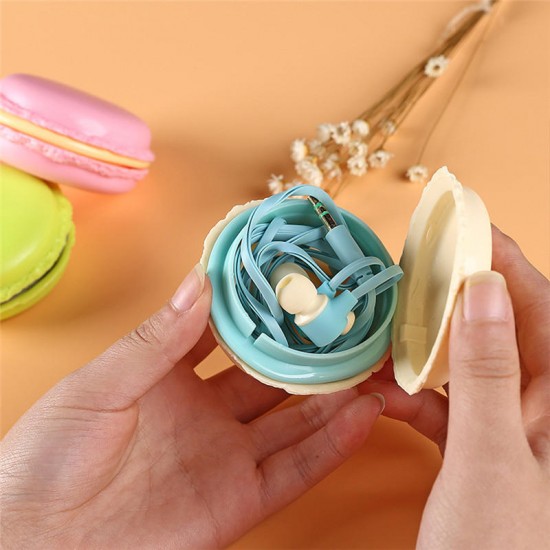 Portable Macaron Case Storage Box 3.5mm In-ear Earphone Headphone for iPhone X Samsung S7 S8 Xiaomi Portable Macaron Case Storage Box 3.5mm In-ear Earphone Headphone for iPhone X Samsung S7 S8 Xiaomi