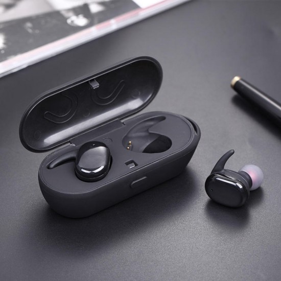 [True Wireless] Mini TWS Dual Bluetooth Earphones Waterproof Stereo Headphones with Charging Box