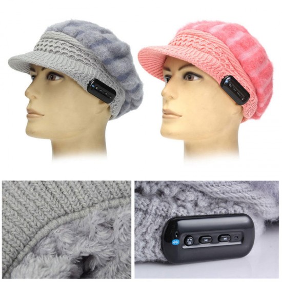 Wireless Bluetooth Smart Soft Cony Hair Headphone Cap Headset Speaker Mic Hat Wireless Bluetooth Smart Soft Cony Hair Headphone Cap Headset Speaker Mic Hat