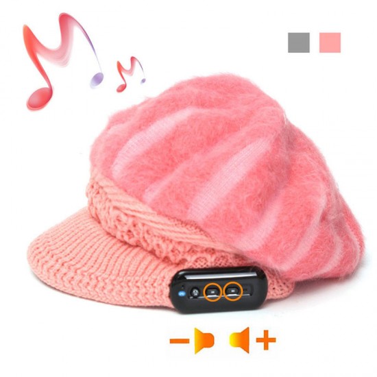 Wireless Bluetooth Smart Soft Cony Hair Headphone Cap Headset Speaker Mic Hat Wireless Bluetooth Smart Soft Cony Hair Headphone Cap Headset Speaker Mic Hat