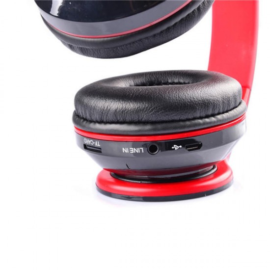 AT-BT809 Foldable Wireless Bluetooth Headphonee Headset With Mic FM TF