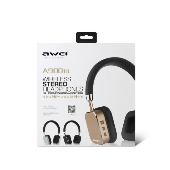 Awei A900BL Sport Bluetooth 4.0 CVC 6.0 Headset Voice Control Noise Cancelling with Microphone