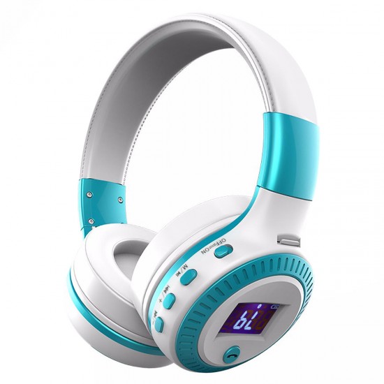 B19 HiFi Wireless Bluetooth Headphone LED Display Noise Cancelling TF Card Stereo Earphone Headset