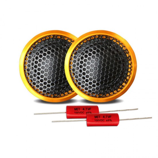1 Set High-end Wired Car Tweeter 1 Inch 40W PZ-G25 Speaker Bass Sound Lightweight Loudspeaker