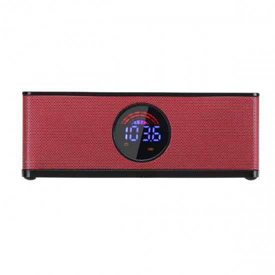 10W HiFi Wireless Bluetooth Speaker LED Display Dual Alarm Clock FM Radio TF Card Speaker with Mic