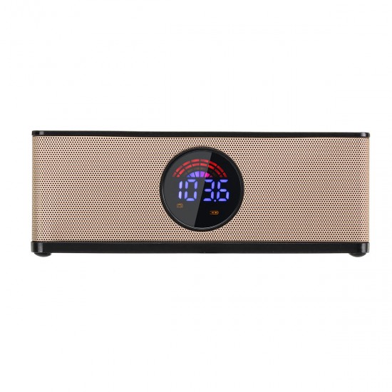 10W HiFi Wireless Bluetooth Speaker LED Display Dual Alarm Clock FM Radio TF Card Speaker with Mic