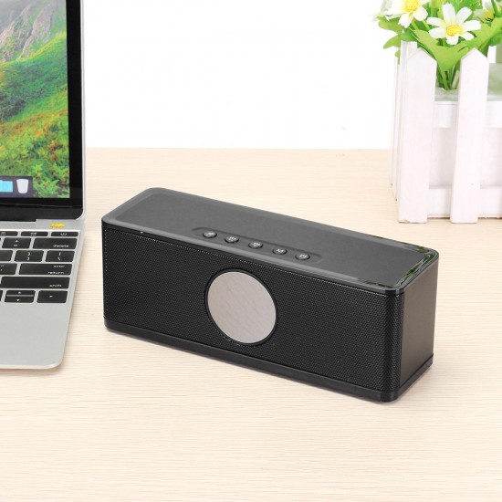 10W HiFi Wireless Bluetooth Speaker LED Display Dual Alarm Clock FM Radio TF Card Speaker with Mic