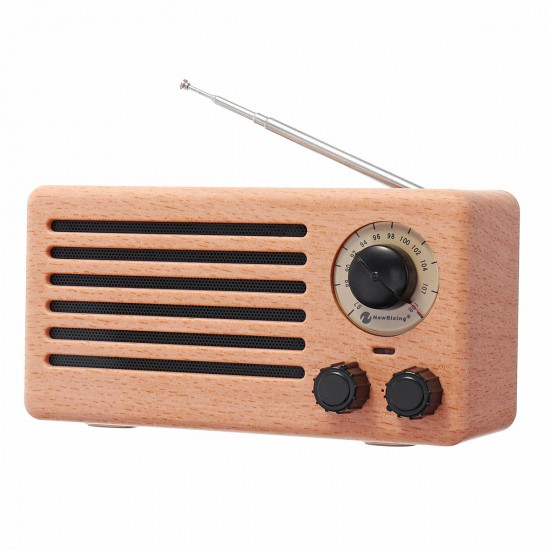 10W Retro FM Radio Bluetooth Speaker Wireless Stereo Bass Handsfree Outdoor With Mic Support USB FM Micro SD AUX