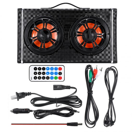 150W Wireless Bluetooth Car Speaker Super Bass Subwoofer Surround Sound With Mic For 12V/24V/100-240