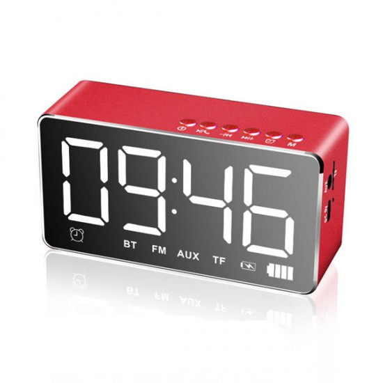 Bakeey™ Q9 2000mAh LED Display Alarm Clock TF Card AUX FM Radio Bluetooth Speaker With Mic Bakeey™ Q9 2000mAh LED Display Alarm Clock TF Card AUX FM Radio Bluetooth Speaker With Mic