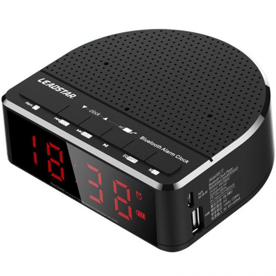 LEADSTAR MX-17 Portable Wireless Bluetooth Speaker LED Alarm Clock TF Card FM Radio Subwoofer LEADSTAR MX-17 Portable Wireless Bluetooth Speaker LED Alarm Clock TF Card FM Radio Subwoofer