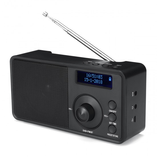 Portable DAB + Digital Radio Wireless Bluetooth Stereo Speaker LCD Display Outdoor Headset Support Alarm Clock FM AUX Portable DAB + Digital Radio Wireless Bluetooth Stereo Speaker LCD Display Outdoor Headset Support Alarm Clock FM AUX