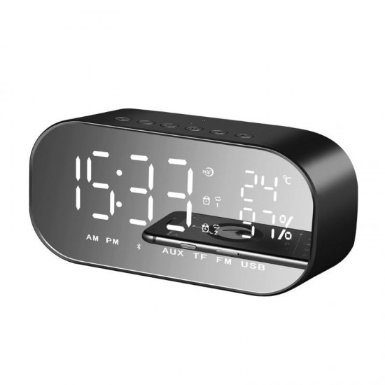 yAyusi S2 Dual Units Wireless Bluetooth Speaker LED Display Mirror Alarm Clock FM Radio Subwoofer yAyusi S2 Dual Units Wireless Bluetooth Speaker LED Display Mirror Alarm Clock FM Radio Subwoofer