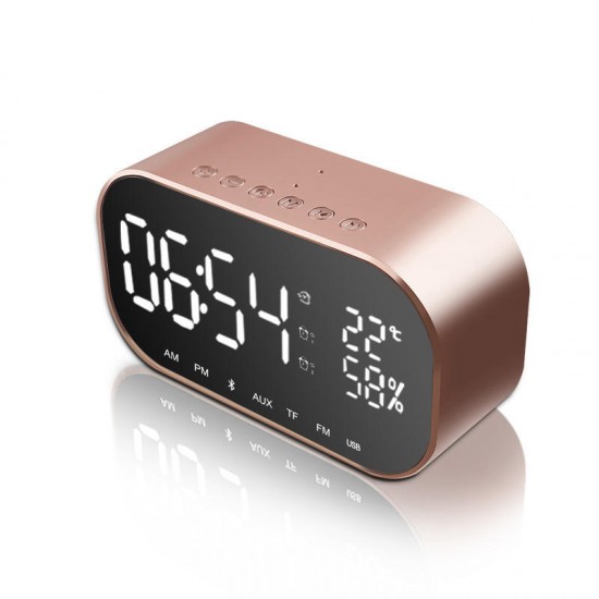 yAyusi S2 Dual Units Wireless Bluetooth Speaker LED Display Mirror Alarm Clock FM Radio Subwoofer yAyusi S2 Dual Units Wireless Bluetooth Speaker LED Display Mirror Alarm Clock FM Radio Subwoofer