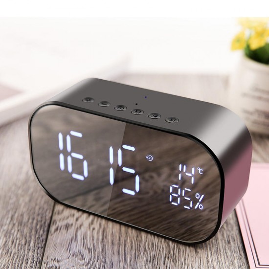 yAyusi S2 Dual Units Wireless Bluetooth Speaker LED Display Mirror Alarm Clock FM Radio Subwoofer yAyusi S2 Dual Units Wireless Bluetooth Speaker LED Display Mirror Alarm Clock FM Radio Subwoofer