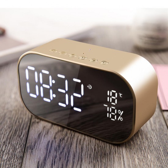 yAyusi S2 Dual Units Wireless Bluetooth Speaker LED Display Mirror Alarm Clock FM Radio Subwoofer yAyusi S2 Dual Units Wireless Bluetooth Speaker LED Display Mirror Alarm Clock FM Radio Subwoofer