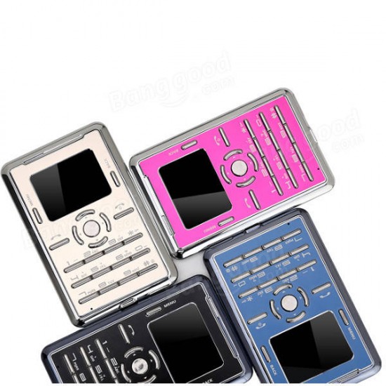 AEKU C5 0.96 Inch 320mAh Vibration Bluetooth MP3 Ultra Thin Low Radiation Pocket Mini Card Phone