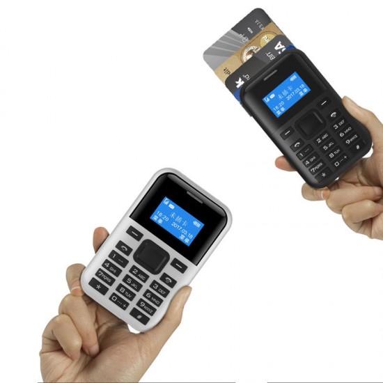 AEKU C8 0.96-inch 500mAh MP3 GPRS Low Radiation One Key Fast Dial Long Standby Mini Card Phone