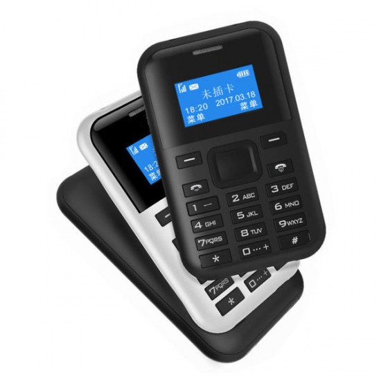 AEKU C8 0.96-inch 500mAh MP3 GPRS Low Radiation One Key Fast Dial Long Standby Mini Card Phone