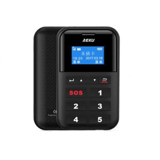 AEKU C9 1.3-inch 500mAh Low Radiation One Key Fast Dial SOS Long Standby Mini Card Phone