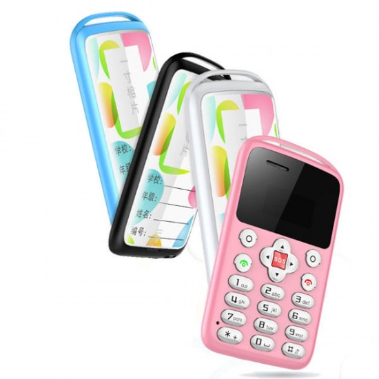 AEKU M9 0.96 inch 360mAh Vibration Bluetooth One Key SOS Low Radiation Ultra Thin Mini Card Phone