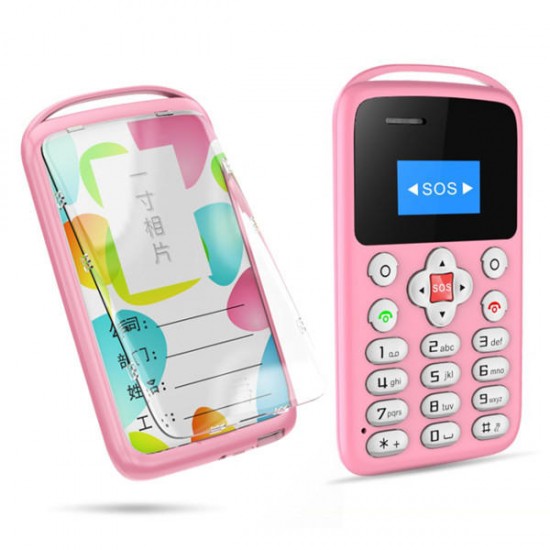 AEKU M9 0.96 inch 360mAh Vibration Bluetooth One Key SOS Low Radiation Ultra Thin Mini Card Phone