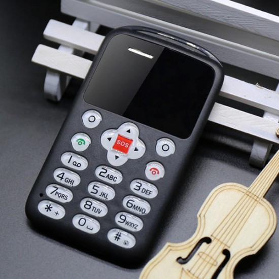 AEKU M9 0.96 inch 360mAh Vibration Bluetooth One Key SOS Low Radiation Ultra Thin Mini Card Phone