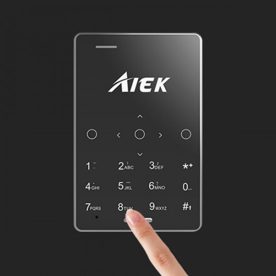 AIEK M4 0.96 Inch Ultra Thin MTK Dual SIM Card Bluetooth Quad Band Mini Card Phone