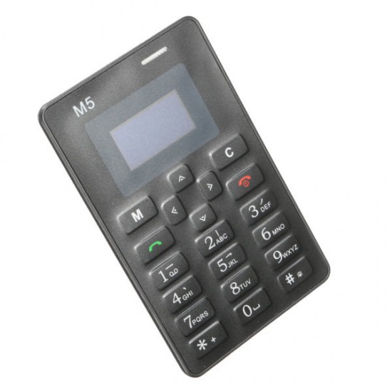 AIEK M5 4.8mm 1.0 Inch Ultra Thin Card Mini Pocket Mobile Phone