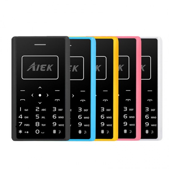 Aiek X7 0.96 Inch 320mAh LED Torch 4.8mm Thickness Mini Card Mobile Phone