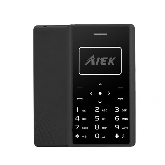 Aiek X7 0.96 Inch 320mAh LED Torch 4.8mm Thickness Mini Card Mobile Phone