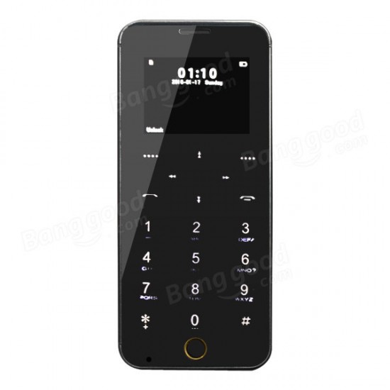 Anica A16 1.63 Inch 480mAh Touch Sensitive Keyboard Ultra Thin Dual SIM Bluetooth Mini Card Phone