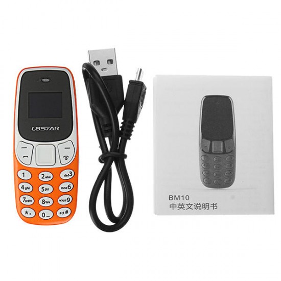 L8Star BM10  0.66'' OLED 350mAh Wireless Bluetooth Dialer Dual SIM Dual Standby Mini Card Phone