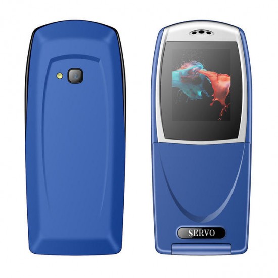 SERVO S06 Flip Phone 1.77'' 1500mAh Torch Vibration Bluetooth FM Dual SIM Dual Standby Feature Phone
