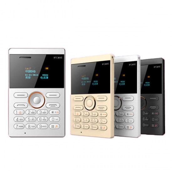 iFcane E1 0.96-inch 320mAh Long Standby Vibration Bluetooth GSM Ultra Thin Mini Card Phone