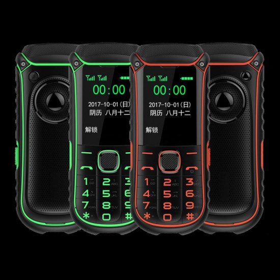 A5000+ 1.77 Inch 4400mAh OTG Flashlight Bluetooth MP3 MP4 Dual Sim Card Outdoor Rugged Phone