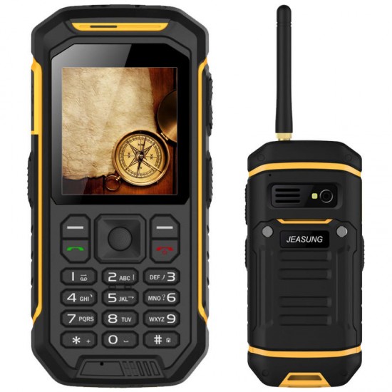 JEASUNG X6 IP68 2.4 Inch 2500mAh UHF Walkie Talkie Torch Bluetooth Dual SIM Waterproof Feature Phone