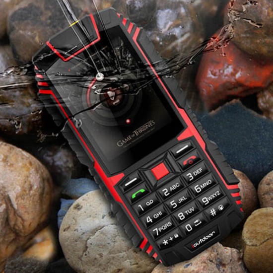 ioutdoor T1 IP68 Waterproof Level 2.4 Inch 2100mAh 2MP 128MB Flashlight FM Dual SIM Feature Phone