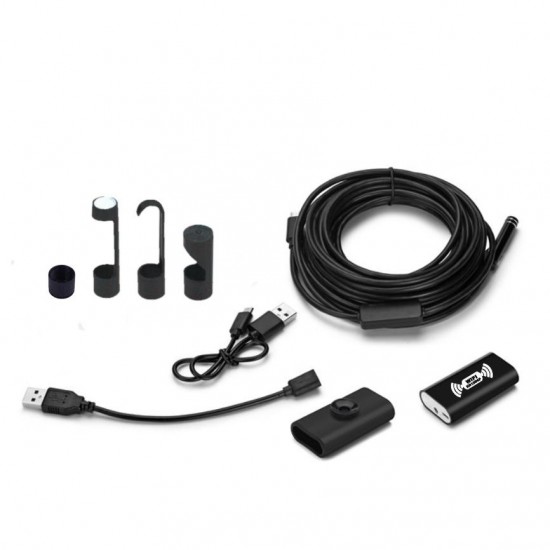 1200P 8LED IP68 WiFi Endoscope Borescope Inspection Camera Soft Cable for Android IOS 2/3.5/5/7/10M