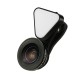 2 in 1 Clip-on Glass Lens Wide Angle Lens with Rechargeable Flashlight for Mobile Phone